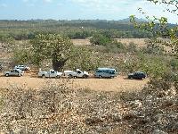Стоянка под баобабом. Мой автомобиль - крайний справа